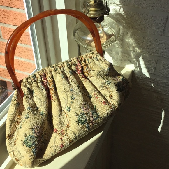 Vintage floral embroidered bag - Picture 1 of 5